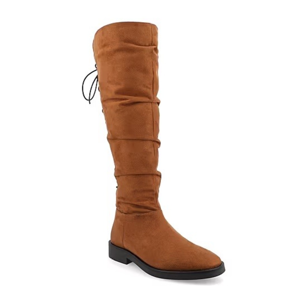 Journee Collection Mirinda Tru Comfort Foam Stretch Knee High Boot Tan Brown 9.5